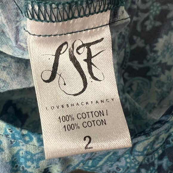 LSF Love Shack Fancy Paisley Cotton Boho Jumpsuit Size 2 - Picture 5 of 6